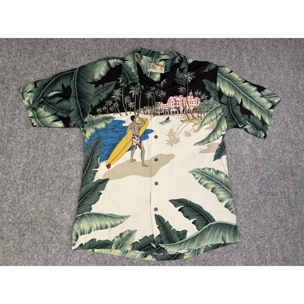 Men's Vintage 80's 90's Tori Richard Hawaiian Shirt Beach Surfer Size Large